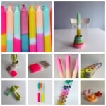 Dip Dye & Cast Workshop bei Maike im Studio.Elise: bunte Dip-Dye-Kerzen und Halter in Pastell, Neon - kreativer DIY-Workshop.