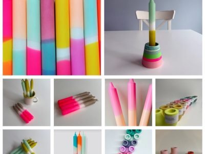 Dip Dye & Cast Workshop bei Maike im Studio.Elise: bunte Dip-Dye-Kerzen und Halter in Pastell, Neon - kreativer DIY-Workshop.